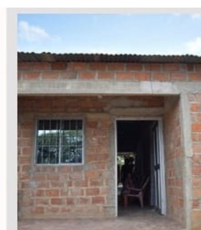Vivienda después del mejoramiento, en mampostería de ladrillo